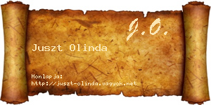 Juszt Olinda névjegykártya